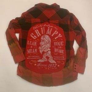 Upcycled Flannel  With Grumpy